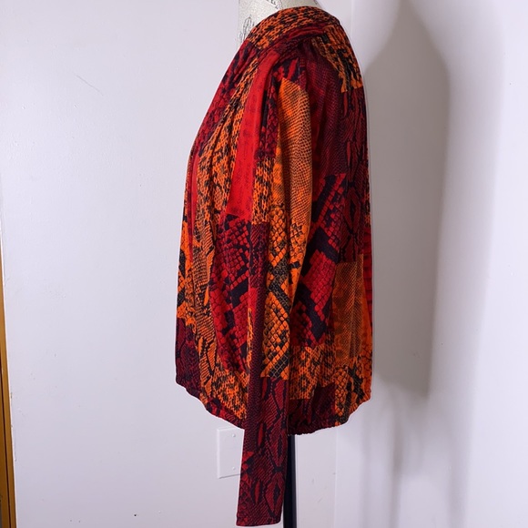 MICHEAL MICHAEL KORS RED BLAZE XL BLOUSE - Picture 3 of 8